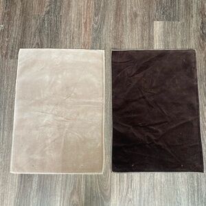 Timothy Oulton "Cotton Velvet" Large Fabric Panels - Beige & Chocolate